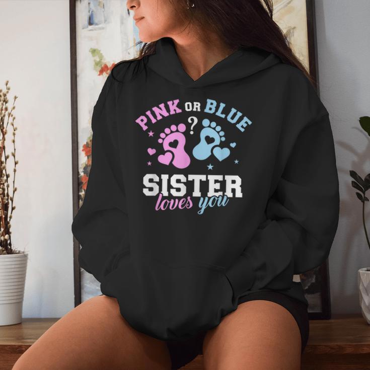 Gender Reveal Sister Kapuzenpullover für Damen Geschenke für Sie