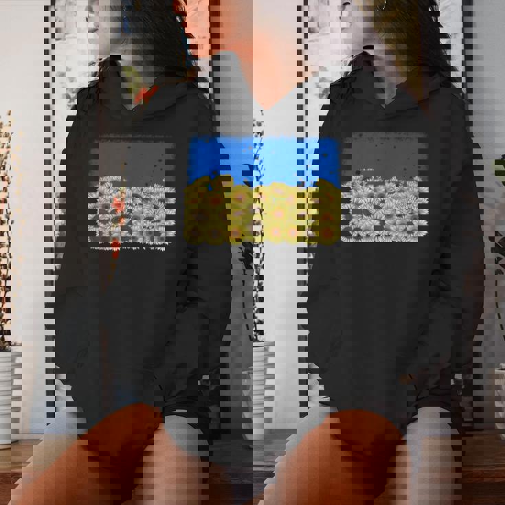 Girasol Bandera Ucrania Lindo Floralintage Ucrania Sudadera con capucha para mujer Regalos para ella