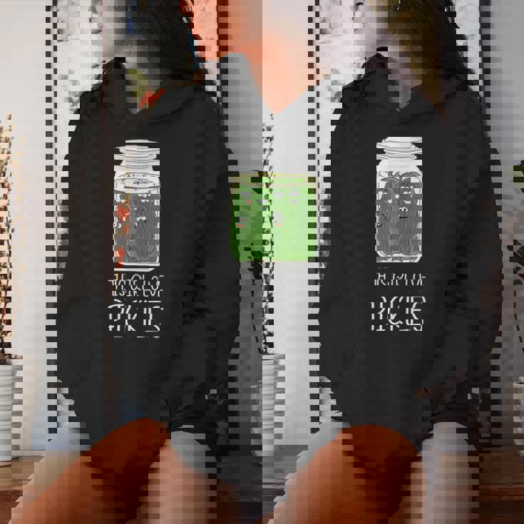 This Girl Love Pickles Pickle Girl Pun Jokes Felpa con cappuccio da donna Regalos para ella