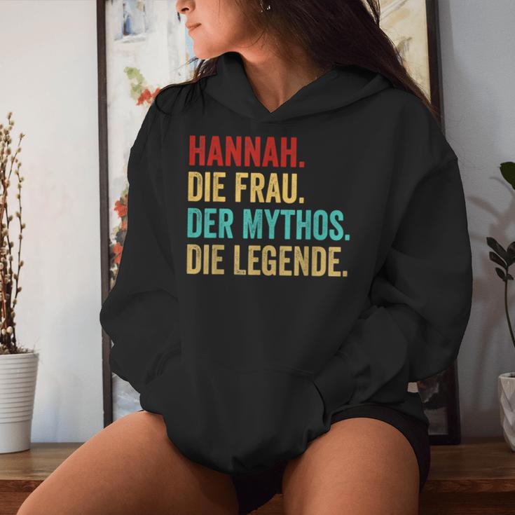 Hannah Die Frau Der Mythos Die Legend Saying Women's Kapuzenpullover für Damen Geschenke für Sie