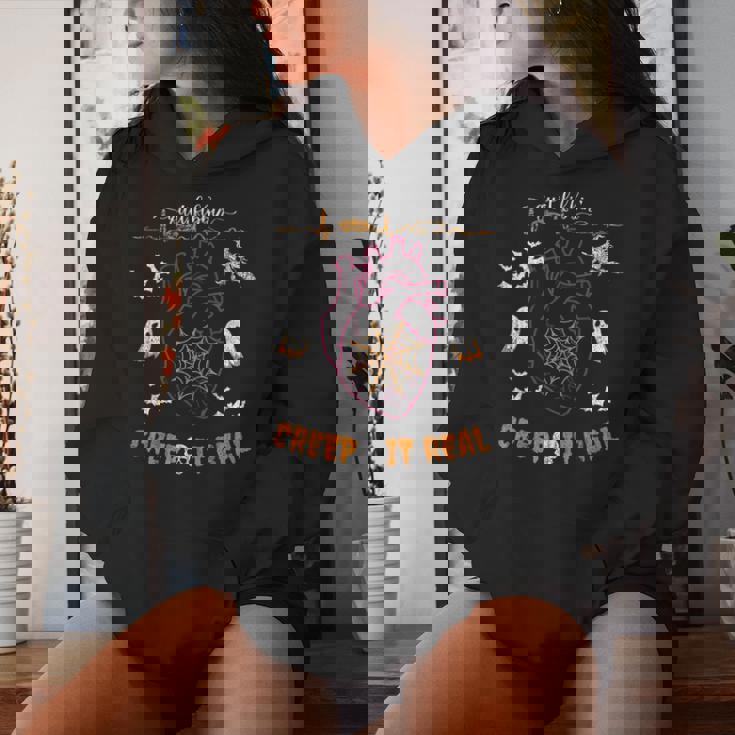 Heart Anatomy Anatomical Heart Halloween Nurse Women Hoodie Gifts for Her