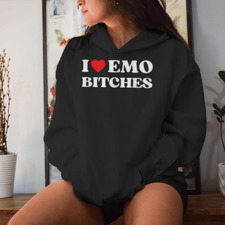 I Heart Emo Es Quote Red Heart Emo Girl Style Kapuzenpullover für Damen Geschenke für Sie