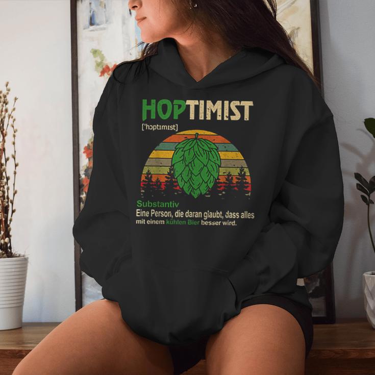 Hoptimist Beer Lover Craft Beer Kapuzenpullover für Damen Geschenke für Sie