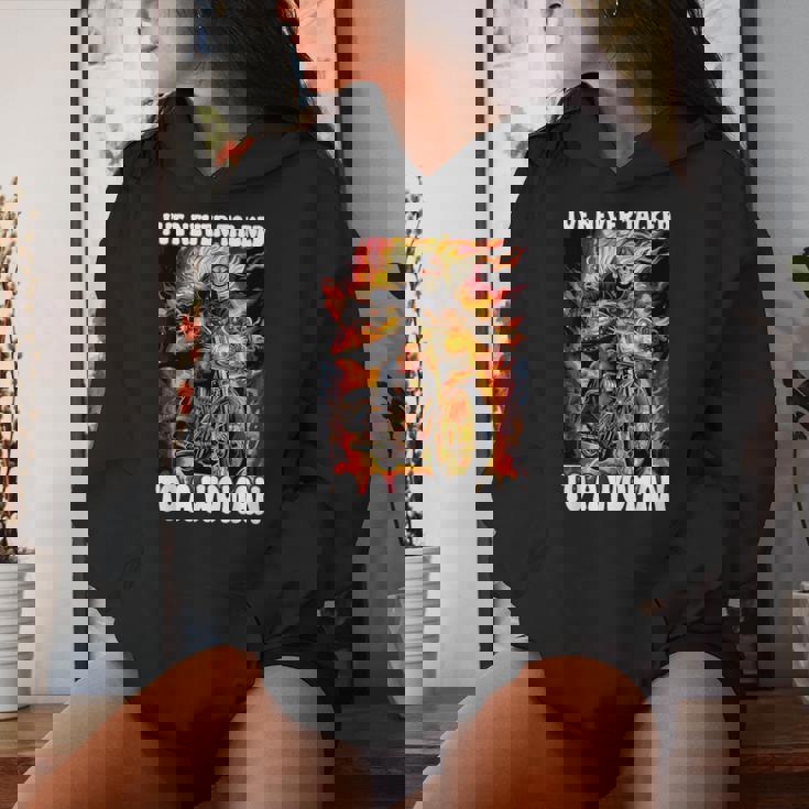 I've Never Talked To A Woman Cringe Skeleton Sudadera con capucha para mujer Regalos para ella