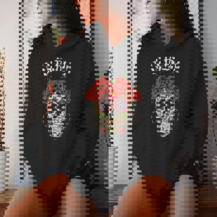 La Jefa Sugar Skullêtements Mexicain Dia De Los Muertos Dead Sweat à capuche femme Cadeaux pour elle