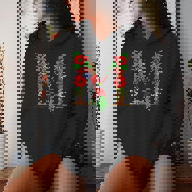 Letra M Floral Inicial M Monograma Amapola Flor Alfabeto Sudadera con capucha para mujer Regalos para ella