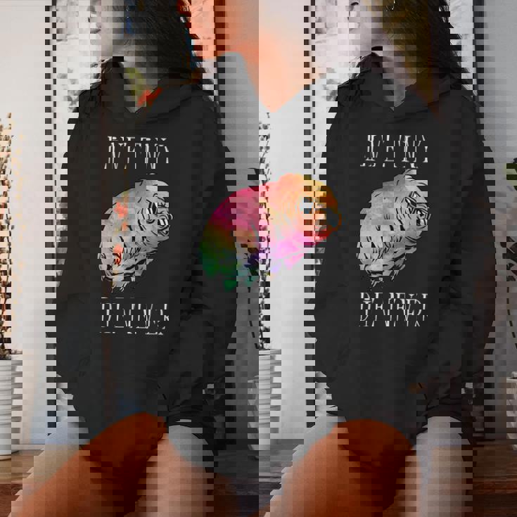 Live Tiny Die Never Water Bear Tardigrade Science Teacher Felpa con cappuccio da donna Regalos para ella