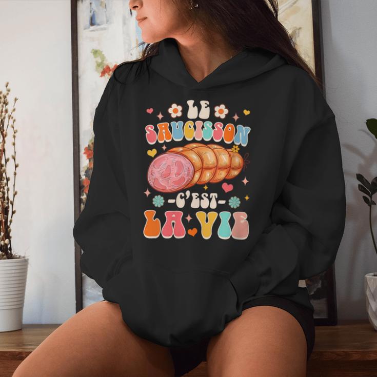 Maman Saucisson Saucisses Drôle Le Saucisson C'est Laie Sweat à capuche femme Cadeaux pour elle