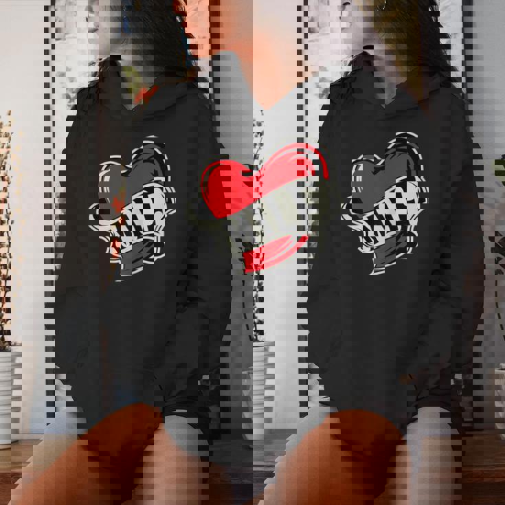 Milf Cuore Tattoo Milfhunter Milfs Geile Mama Madre Felpa con cappuccio da donna Regalos para ella