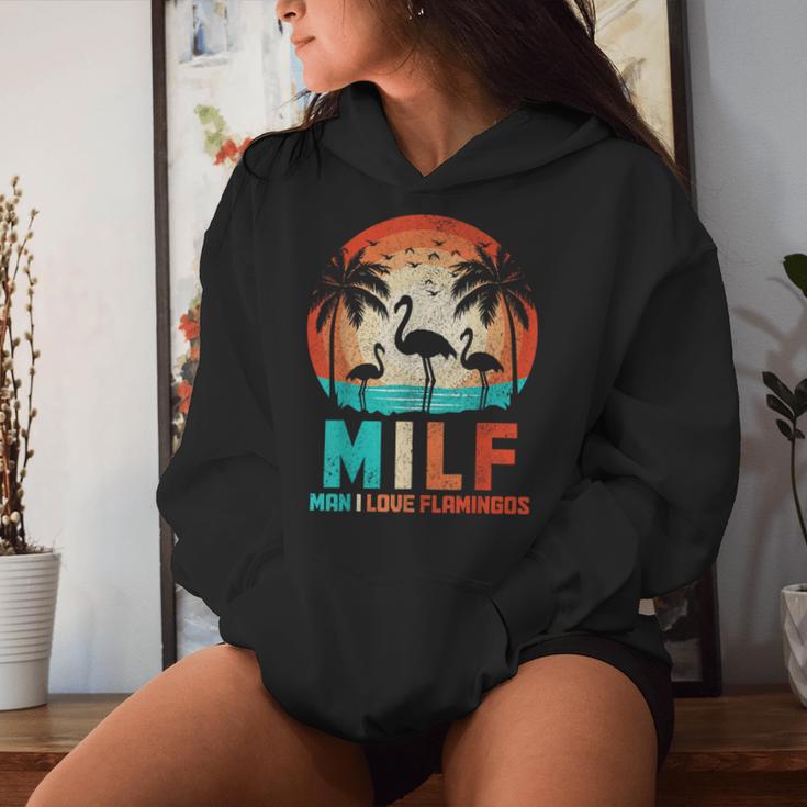 MILF Man I Love Flamingos Lustigerintage Flamingo Liebhaber Kapuzenpullover für Damen Geschenke für Sie