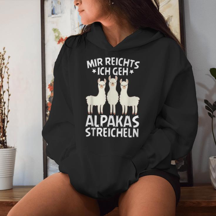 Mir Reichts Ich Geh Alpakas Streicheln Llama Animal Kapuzenpullover für Damen Geschenke für Sie