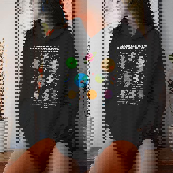 Neurodiverse Universe Space Planet Special Education Teacher Women Hoodie Gifts for Her
