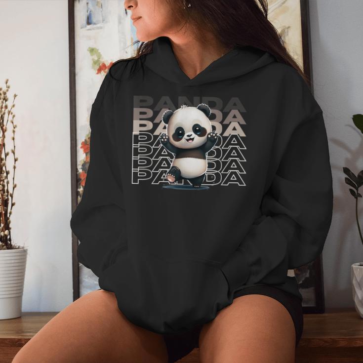 Panda Motif Ultra Realistic Panda Kapuzenpullover für Damen Geschenke für Sie