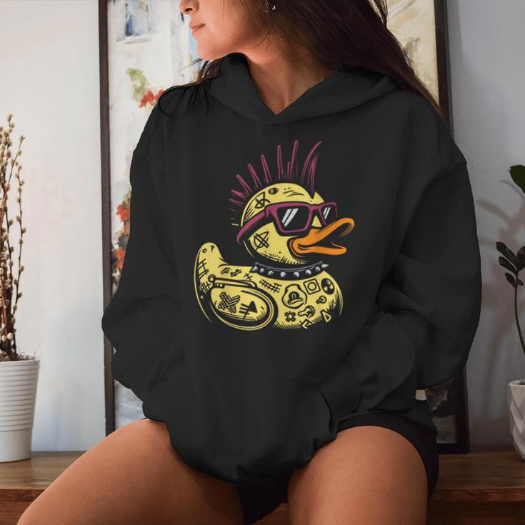 Punk Duck Duckling Punk Rocker Kapuzenpullover für Damen Geschenke für Sie