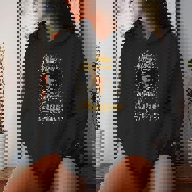 A Queen Was Born In August Birthday For Afro Girls Women Hoodie Gifts for Her