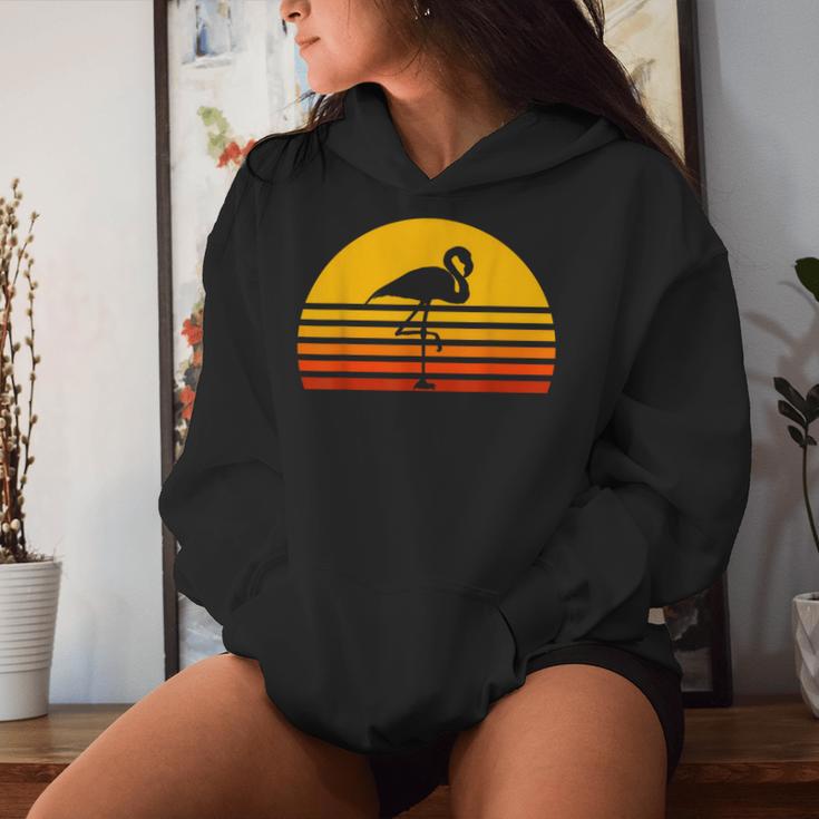 Retro Flamingointage Sunset Flamingo Kapuzenpullover für Damen Geschenke für Sie