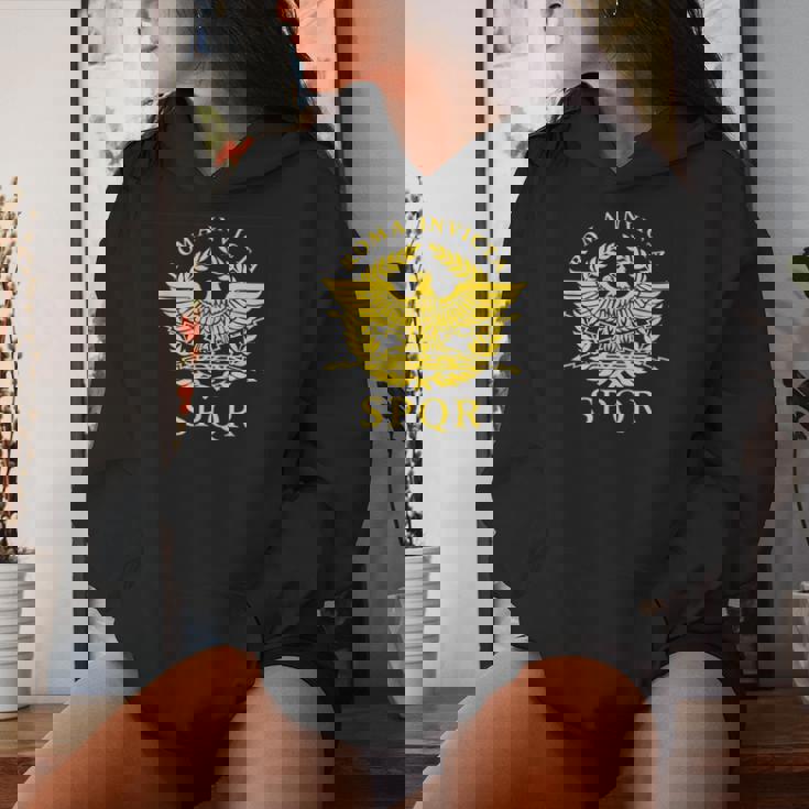 Roma Invicta Spqr Águila Romana Sudadera con capucha para mujer Regalos para ella