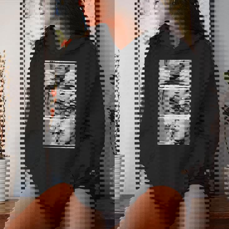 Rotola Come Una Boss Edgy & Cool Joint Rolling Queen Felpa con cappuccio da donna Regalos para ella