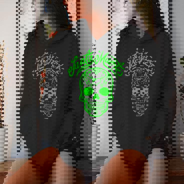 Santa Muerte Messico Skeleton Gothic Donna Donne Uomo Uomini Felpa con cappuccio da donna Regalos para ella