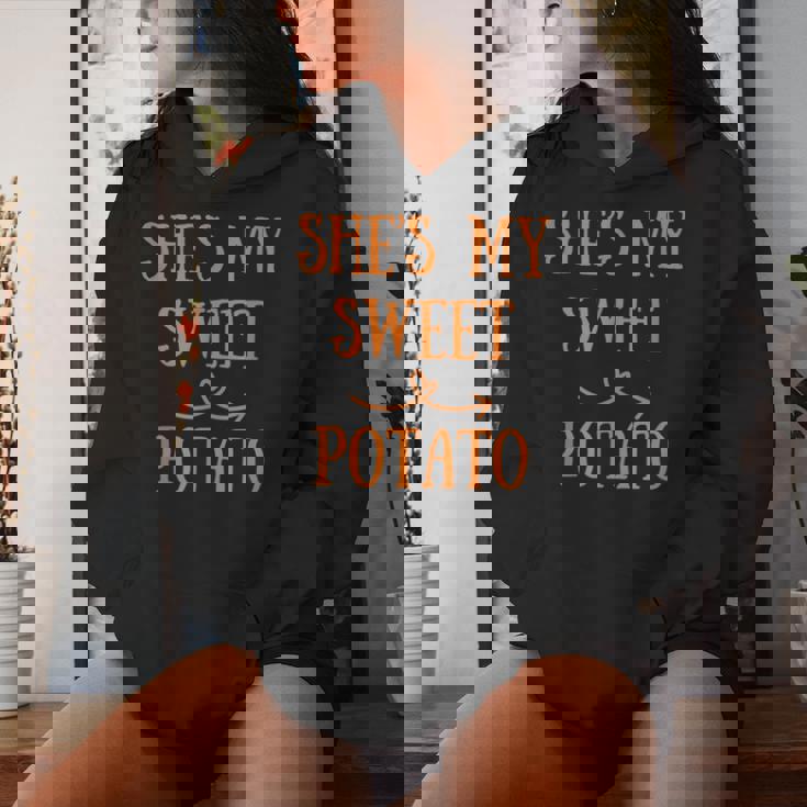 She's My Sweet Potato Cute Thanksgiving Fall Harvest Women Hoodie Gifts for Her