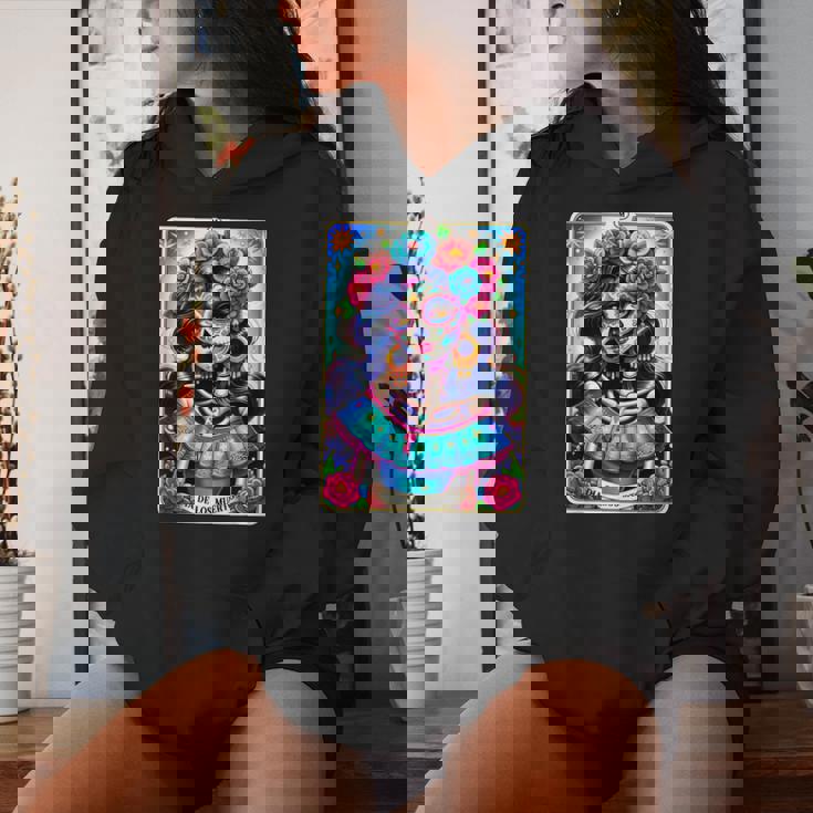 Tarot Card Dia De Los Muertos Woman Catrina Day Of The Dead Women Hoodie Gifts for Her