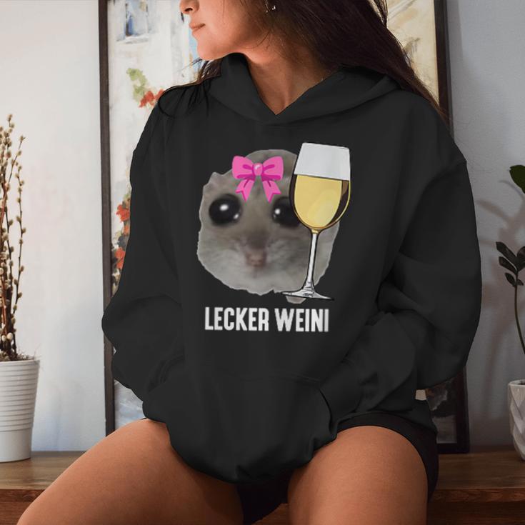 Tasty Weini X Sad Hamster Girl Meme Wine Wine Kapuzenpullover für Damen Geschenke für Sie