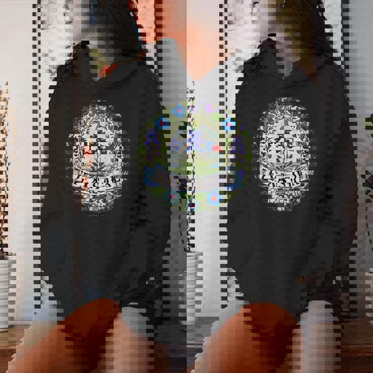 Texas Ragazza Illustrazione Texas Bluebonnets Felpa con cappuccio da donna Regalos para ella