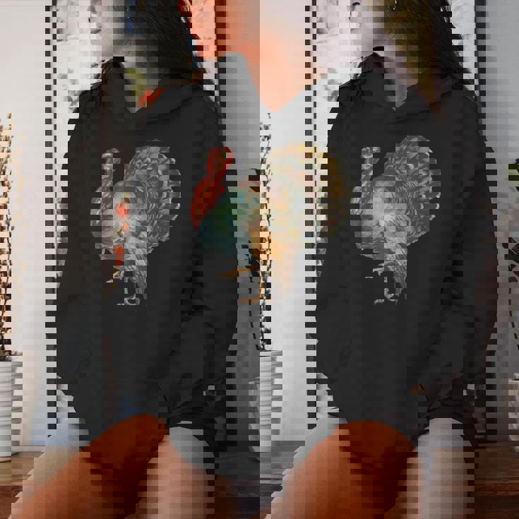 Thanksgiving Retro Vintage Turkey Fall Thankful Thanksgiving Women Hoodie Gifts for Her