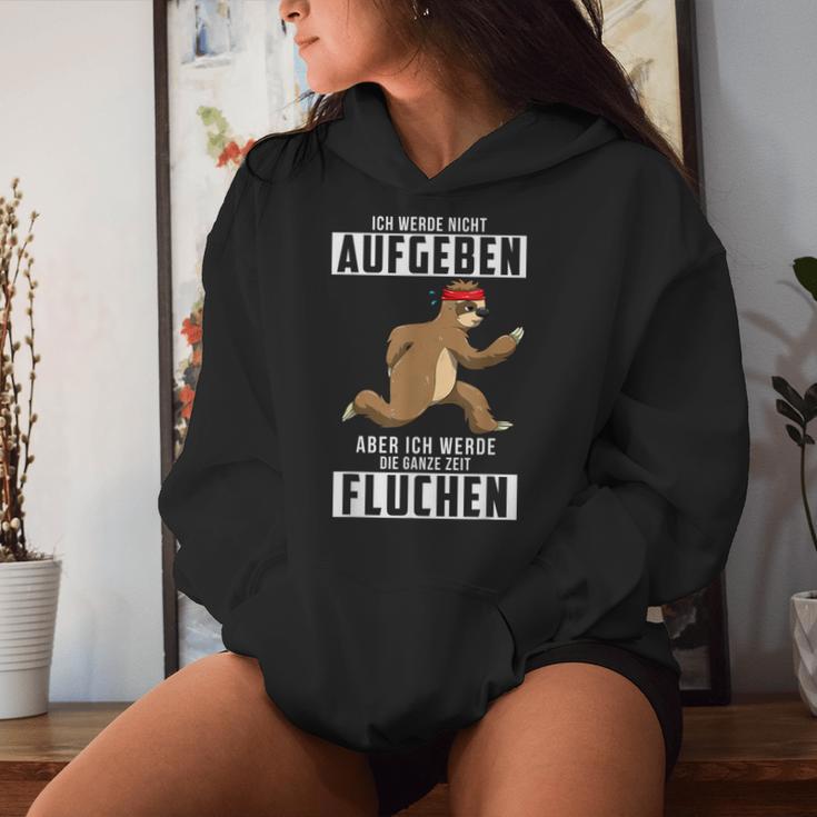 I Will Not Give Up Sloth Jogging Runner Kapuzenpullover für Damen Geschenke für Sie