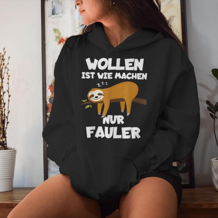 Wollen Ist Wie Machen Nur Fauler Sloth Kapuzenpullover für Damen Geschenke für Sie