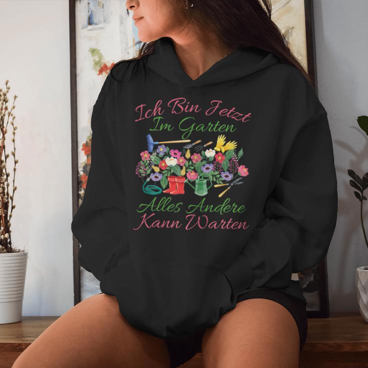 Women's Bin Im Garten Alles Andere Kann Warten Gärtner Hobbygärtner Kapuzenpullover für Damen Geschenke für Sie