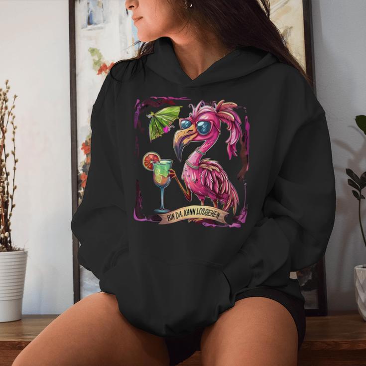 Women's Flamingo Bin Da Kann Losgehen Costume Kapuzenpullover für Damen Geschenke für Sie