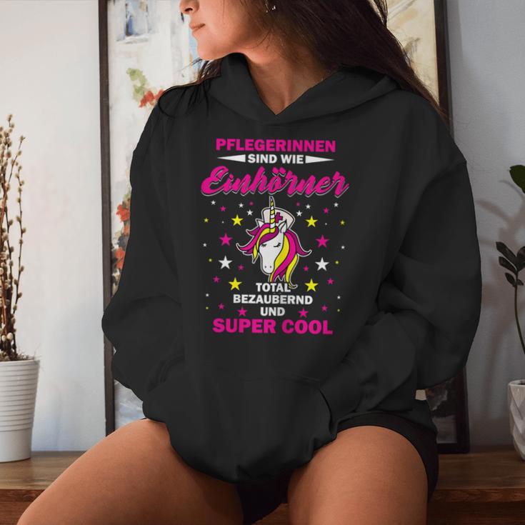 Women's Nursing Unicorn Care Altenpfleger Slogan Kapuzenpullover für Damen Geschenke für Sie