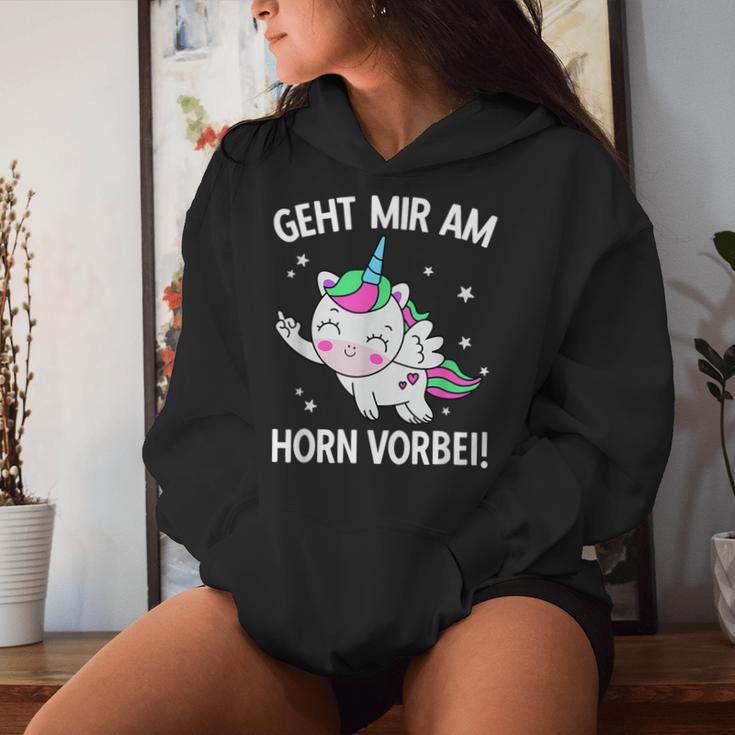 Women's Geht Mir Am Hornorbei Unicorn Kapuzenpullover für Damen Geschenke für Sie