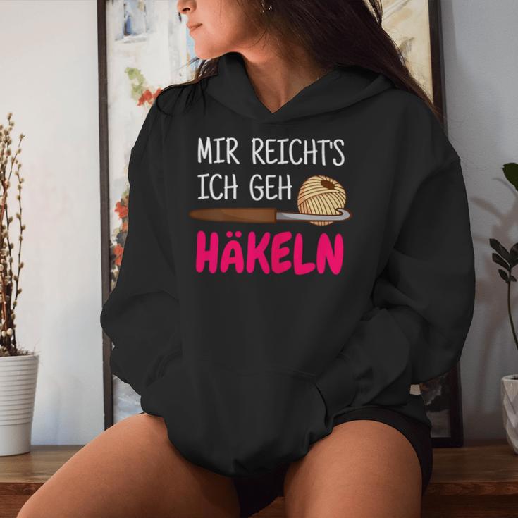 Women's Mir Richts Ich Geh Crochet Saying Kapuzenpullover für Damen Geschenke für Sie