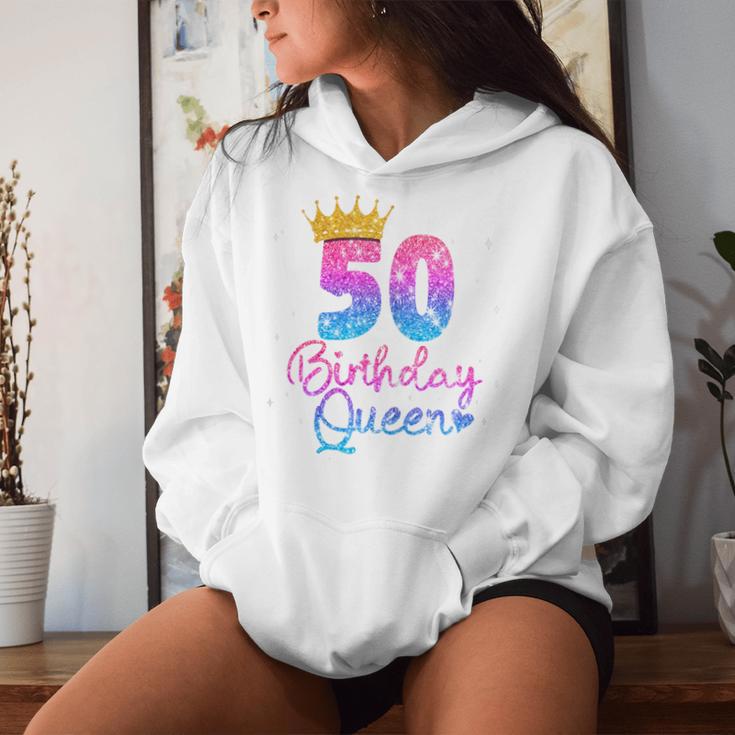 50 Cumpleaños Es – Birthday Queen 50 Sudadera con capucha para mujer Regalos para ella