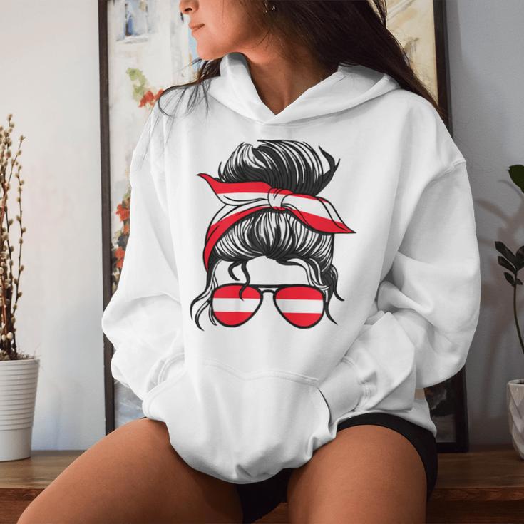 Austria Girls' Austrian Girl Austrian Flag Kapuzenpullover für Damen Geschenke für Sie