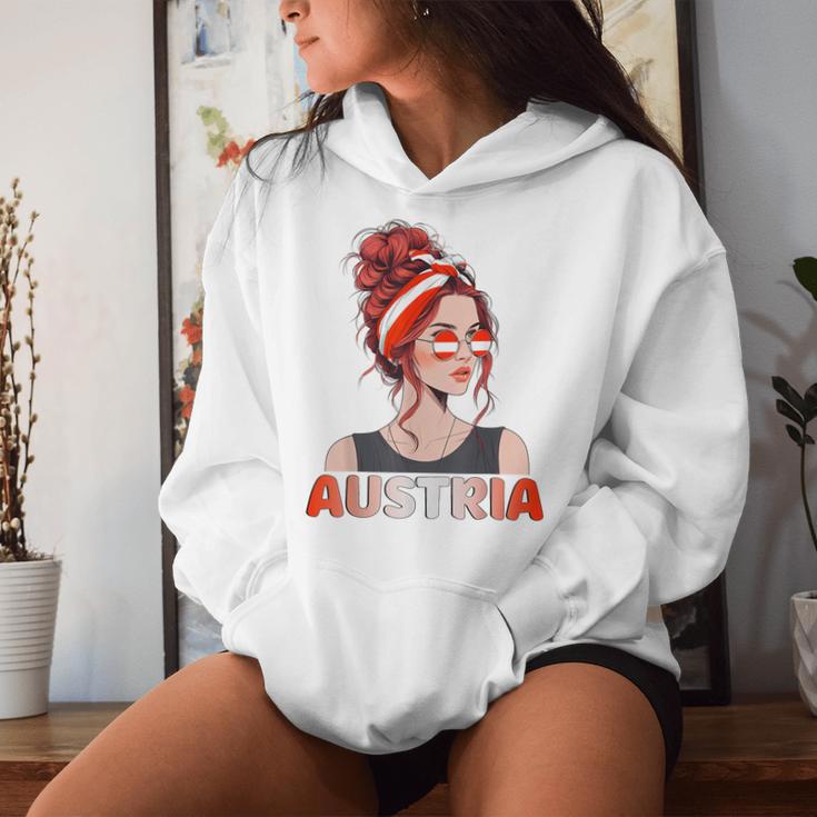 Austria Girl's Women's Flag Austria Jersey 2024 Kapuzenpullover für Damen Geschenke für Sie