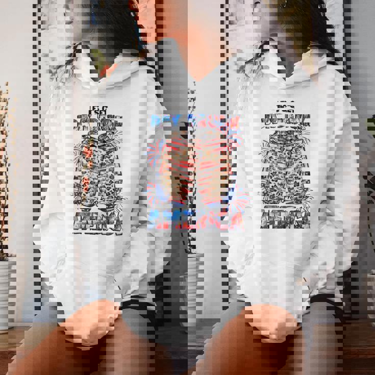 Beer Let's Get Day Drunk For America 4Th Of July Drink Party Women Hoodie Gifts for Her