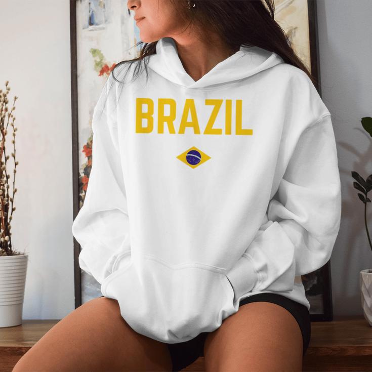 Brazil Flag Women's Children's Brazil Green Kapuzenpullover für Damen Geschenke für Sie