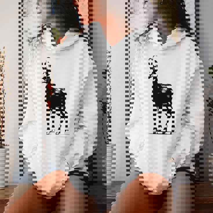 Chamois Dad Mom Lover Camoscio Monocromatico Felpa con cappuccio da donna Regalos para ella
