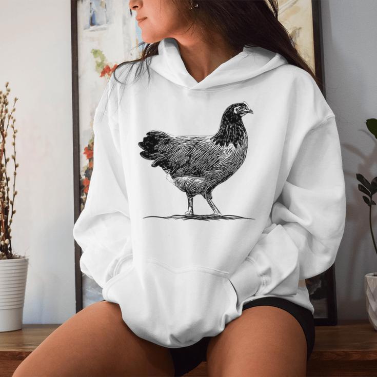 Chicken Breederorwerk Chickens Hen Chickens Gray Kapuzenpullover für Damen Geschenke für Sie