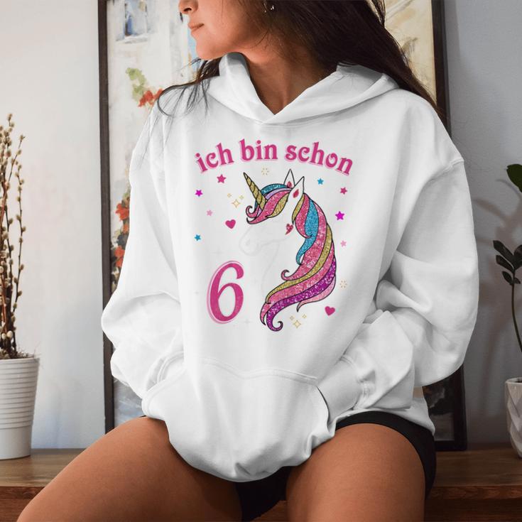 Children's 6Th Birthday Girls' Ich Bin Schon 6 Jahre Alt Einhorn Kapuzenpullover für Damen Geschenke für Sie