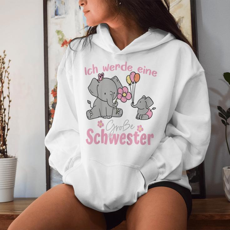 Children's Big Sister 2024 Ich Werde Eine Große Schwester Kapuzenpullover für Damen Geschenke für Sie