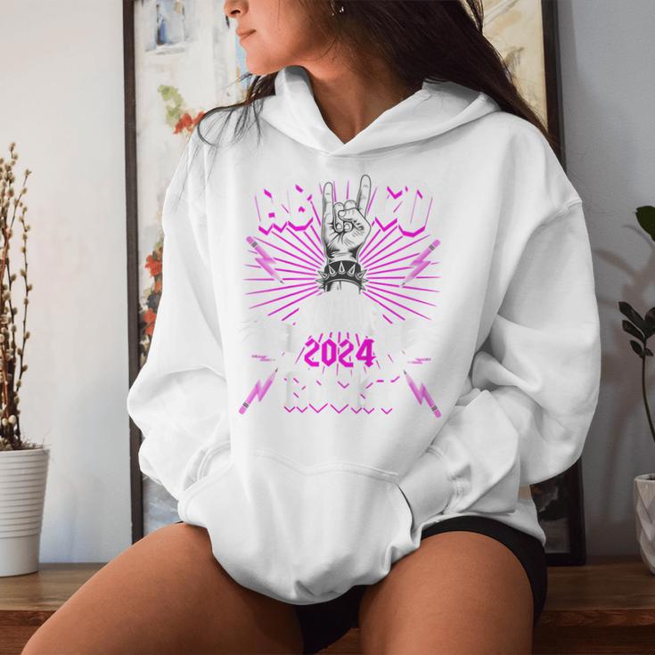 Children's Schulkind 2024 Abc School Rockt Rocker School Girls' 80 Kapuzenpullover für Damen Geschenke für Sie