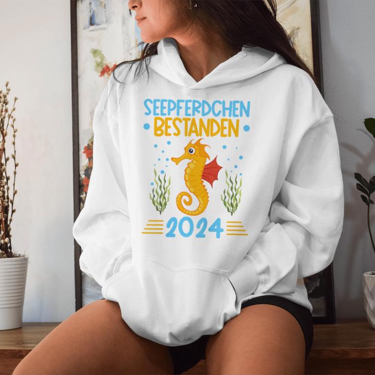 Children's Seahorse Bestanden 2024 Early Swimmer Badge Kapuzenpullover für Damen Geschenke für Sie