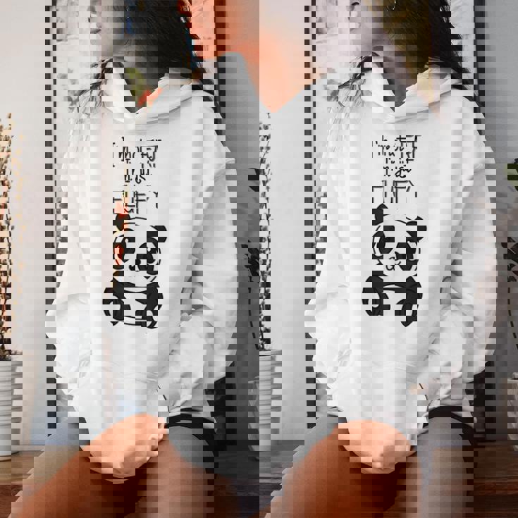 Con Texto En Inglés Im Not Fat Im Just Fluffy Panda Hombre Sudadera con capucha para mujer Regalos para ella