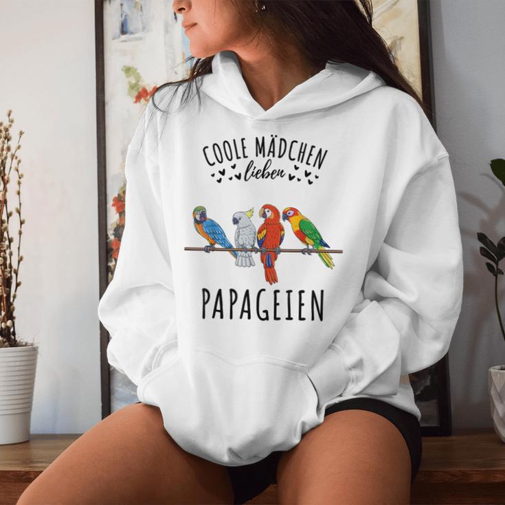 Coole Mädchen Lieben Papageien Kapuzenpullover für Damen Geschenke für Sie