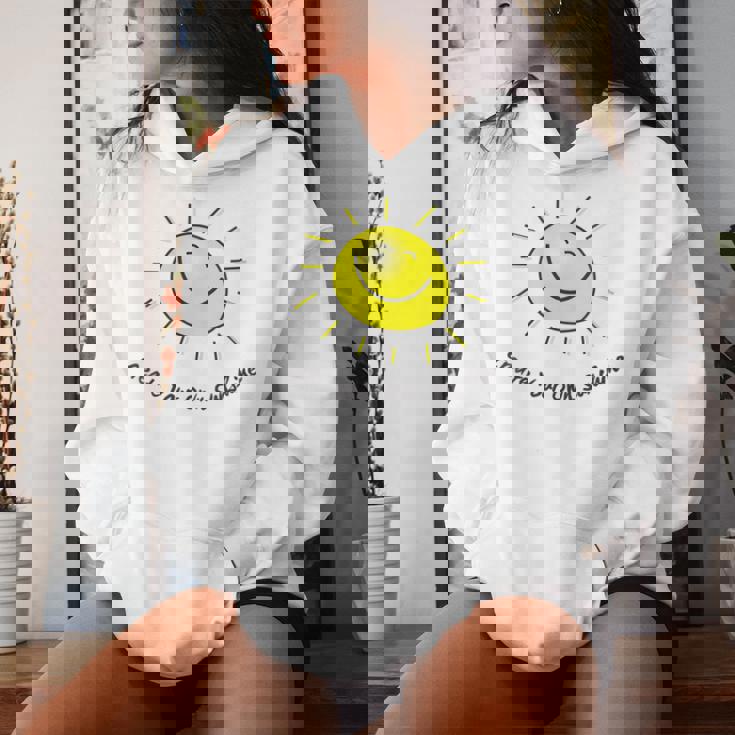Create Your Own Sunshine Cute Smile Face Sun Happy Smiling Women Hoodie Gifts for Her