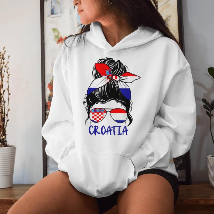 Croatia Girl's Croatia Woman Pride Croatia Flag Hrvatska Kapuzenpullover für Damen Geschenke für Sie